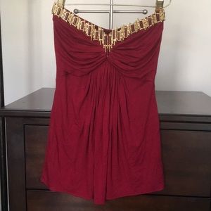 SKY tube top w/ hardware details